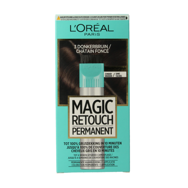 Magic Retouch Permanente haarkleuring nr 3 donkerbruin 1 Stuks