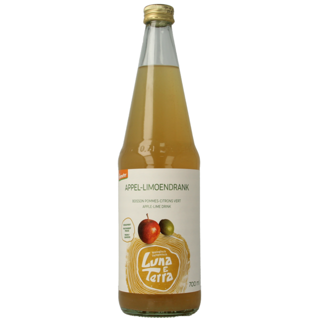 Luna E Terra Apfel-Limetten-Getränk Demeter Bio 700 Milliliter