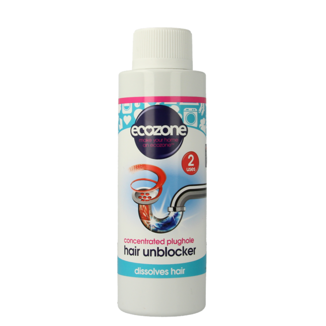 EcoZone Środek Enzymatyczny do Udrażniania Odpływów Łazienkowych (Rozpuszczający Włosy) 250 ml