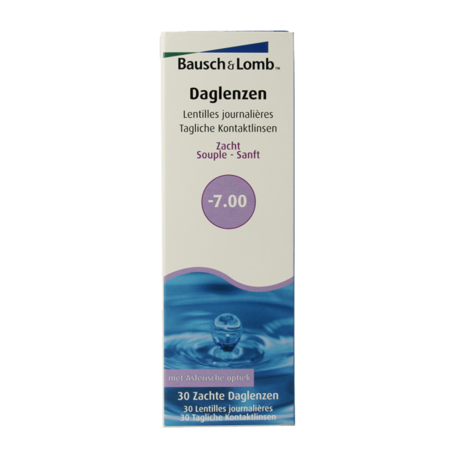 Soczewki jednodniowe Bausch & Lomb -7.00, 30 sztuk