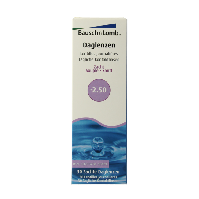 OTC Medical Daily Contact Lenses -2.50 30 Pack