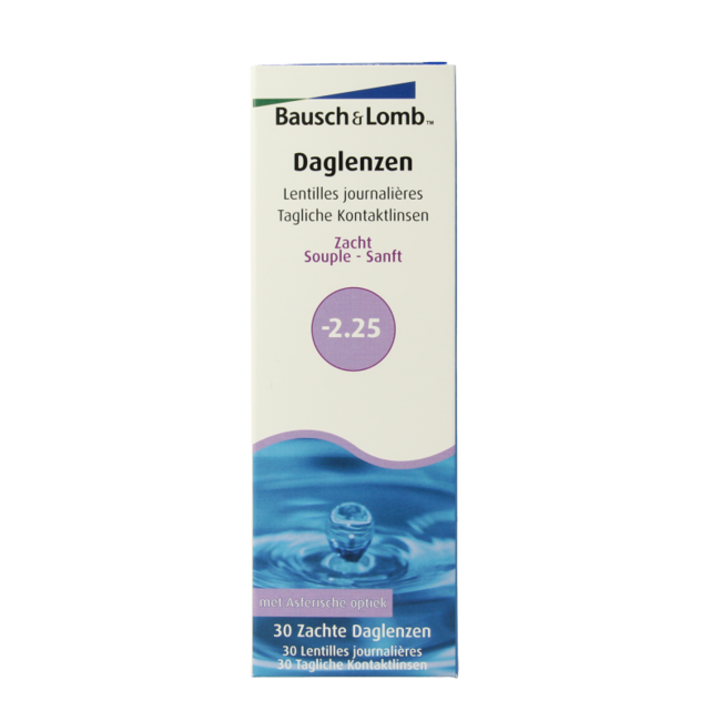 Lentilles journalières OTC Medical -2,25 30 pièces