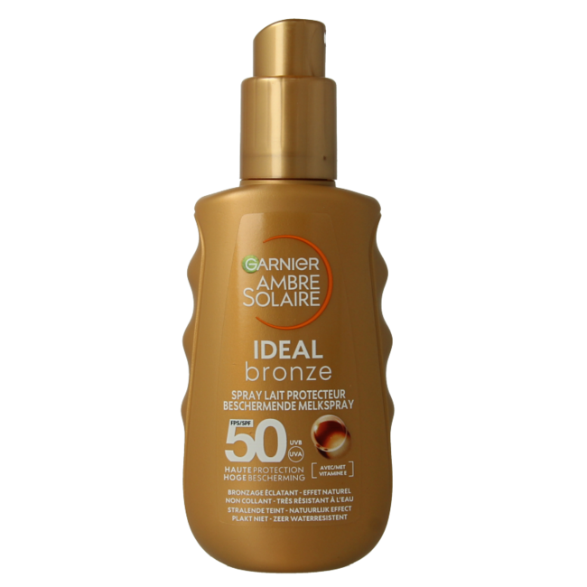 Spray Latte Ambre Solaire Ideal Bronze SPF50 150 Millilitri