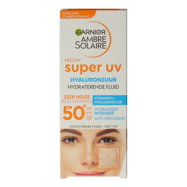 Ambre Solaire Fluid hyaluronzuur super UV SPF50+ 40 Milliliter