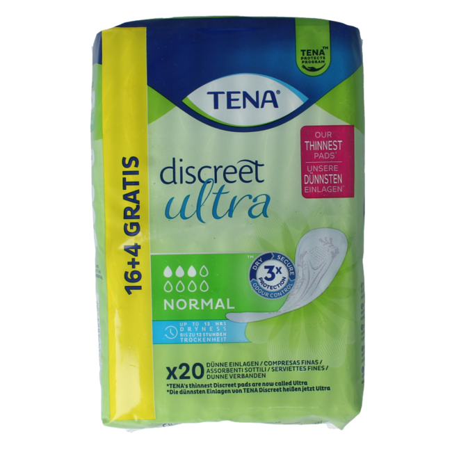 Tena Discreet Ultra Pads - 20 pièces