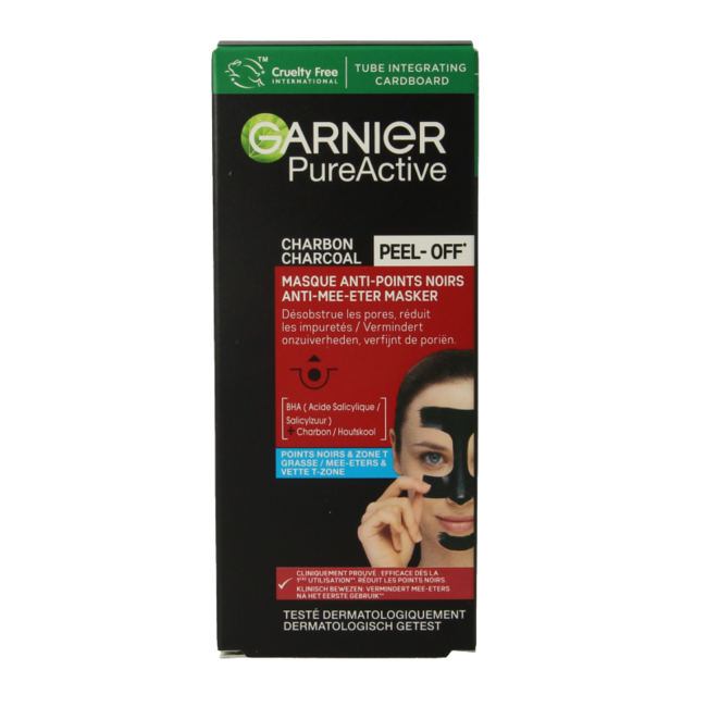 Garnier Pure active peel-off masker charcoal 50 Milliliter