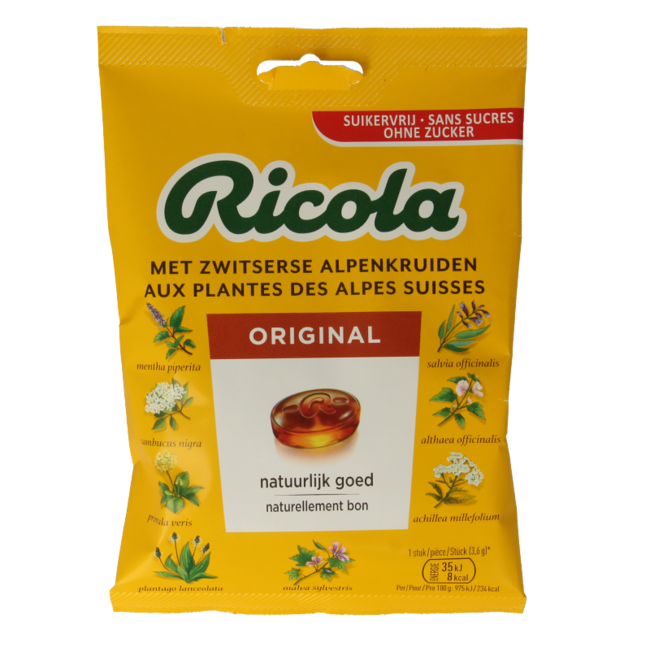 Ricola Original senza zucchero 75 Grammi