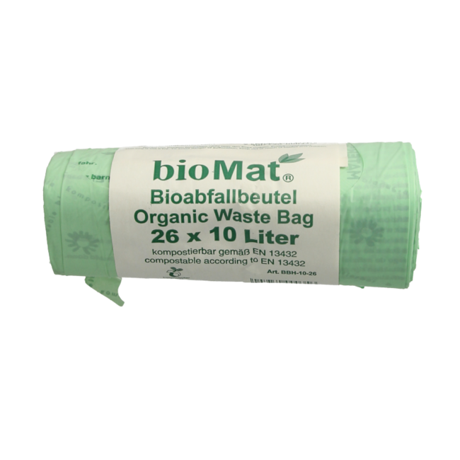 Biomat Wastebag compost 10 liter handvat 26 Stuks
