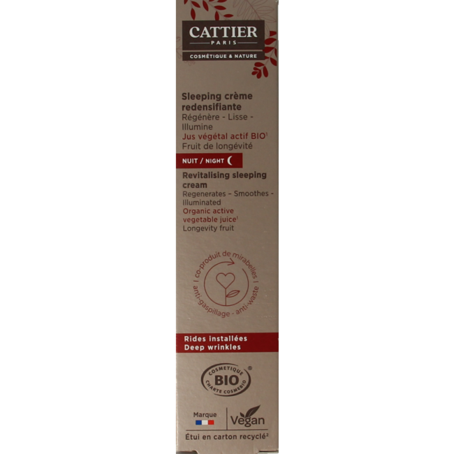 Cattier Revitalisierende Nachtcreme 50 Milliliter