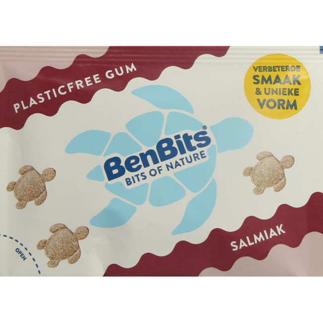Chicle de Salmiak BenBits, sobre individual de 18 gramos