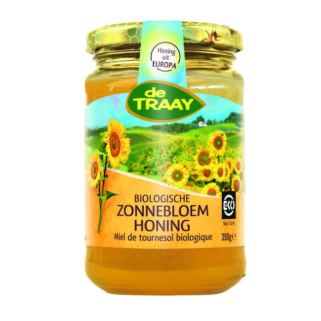 Traay Zonnebloem honing creme bio 350 Gram