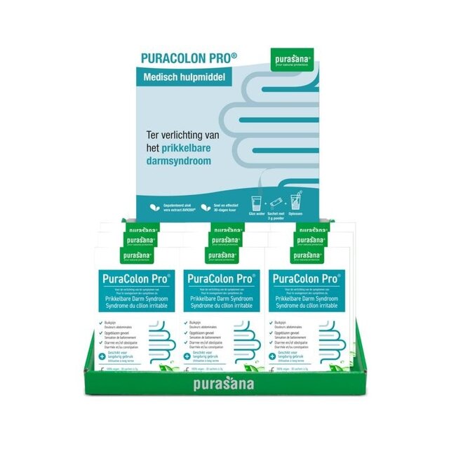 Purasana Puracolon Pro sachets pour le syndrome de l'intestin irritable 1 présentoir