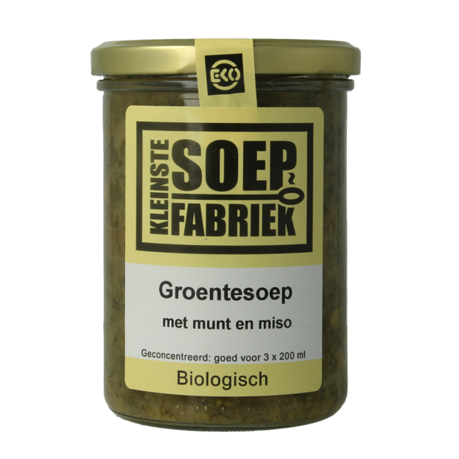 Kleinstesoepfabriek Gemüsesuppe mit Minze und Miso, Bio, 400 Milliliter