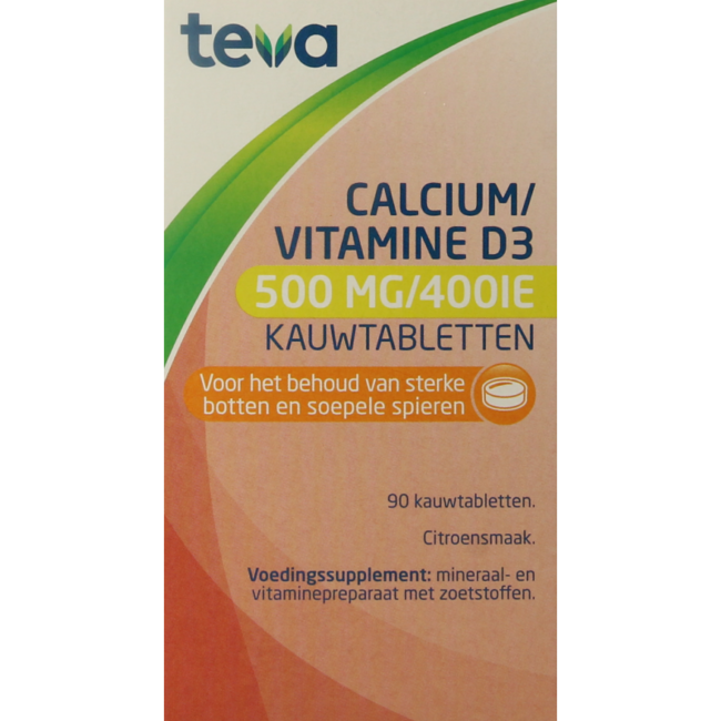 Calcio / Vitamina D 500 mg / 400 UI 90 Comprimidos Masticables