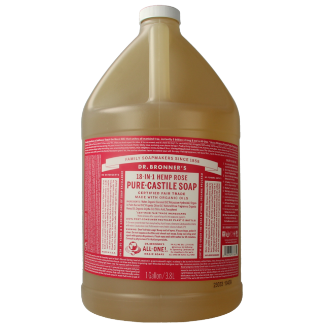 Dr Bronner's Savon liquide à la rose 3800 ml