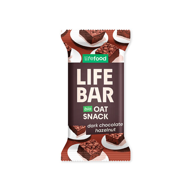 Lifefood Lifebar Oatsnack Cioccolato Fondente Nocciola Bio 40 Grammi