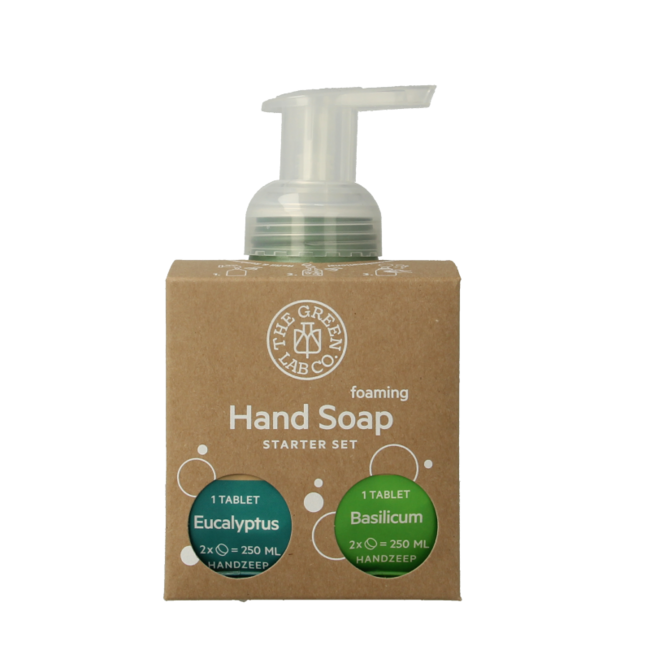 Set Iniziale Sapone Mani The Green Lab Co Eucalipto e Basilico 1 Set