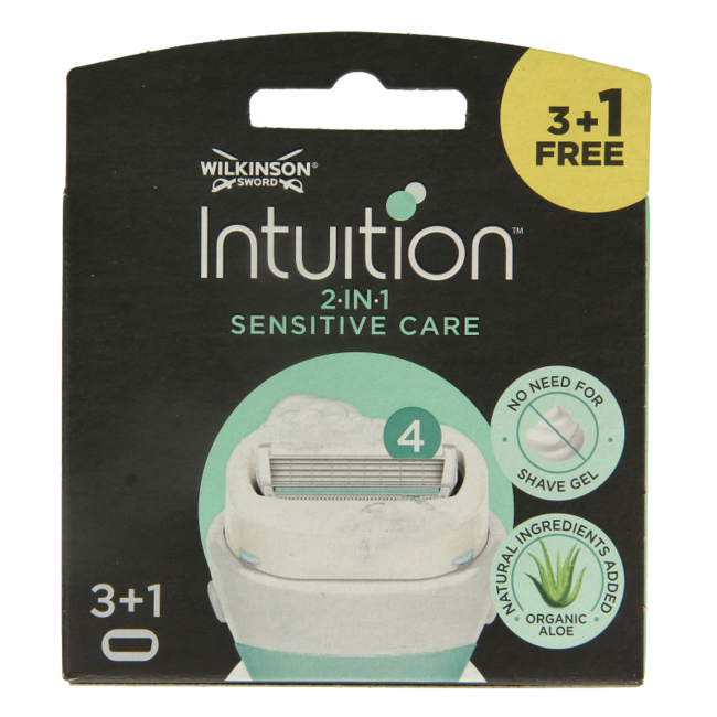 Wkłady do maszynki Intuition Sensitive Care, 4 sztuki