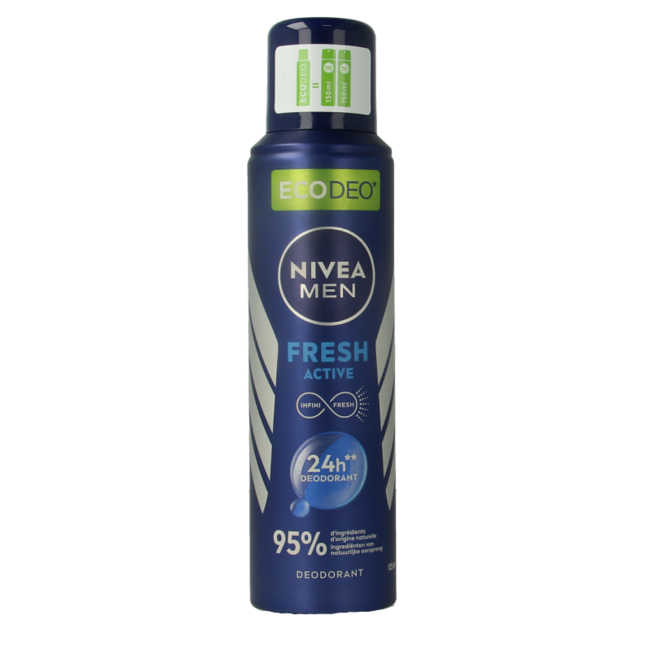 Nivea Men deodorant spray fresh active eco  125 Milliliter