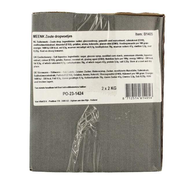 Meenk Salty Liquorice Feet 4 kg