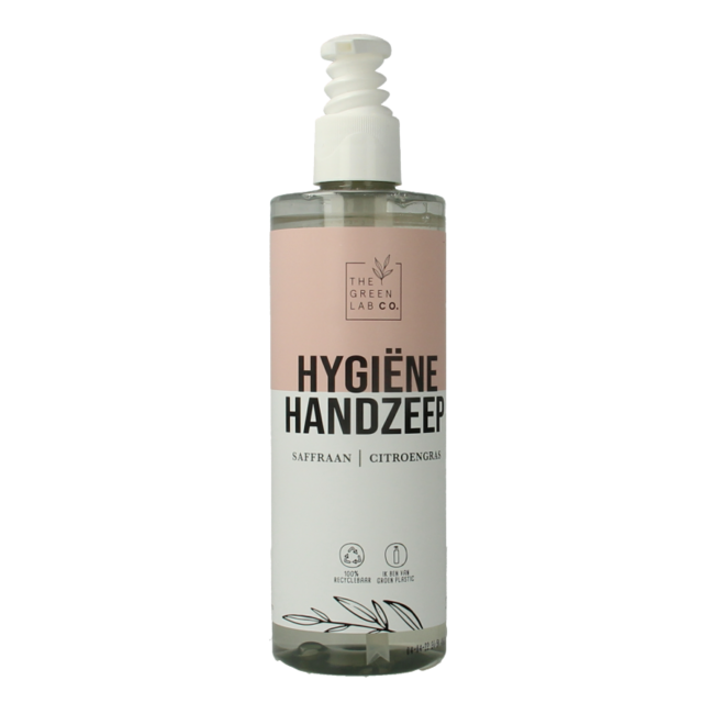 The Green Lab Co Sapone Liquido Mani Zafferano e Limone con Dosatore 300 Millilitri