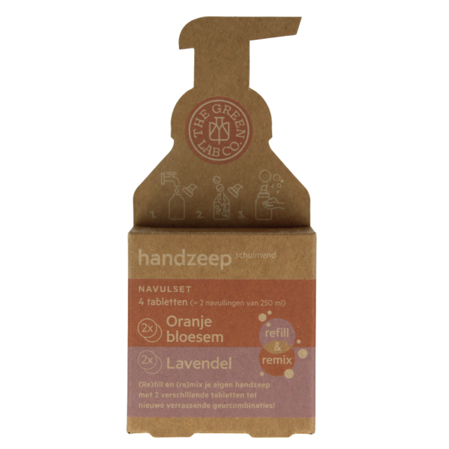 The Green Lab Co Hand Soap Refill Set Orange Blossom and Lavender 4 Pieces
