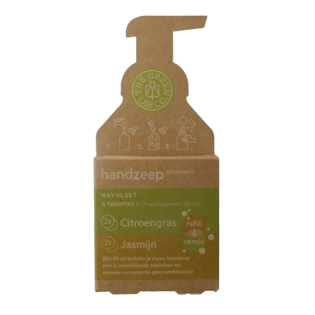 Kit de recharge pour savon mains The Green Lab Co citronnelle et jasmin 4 pièces