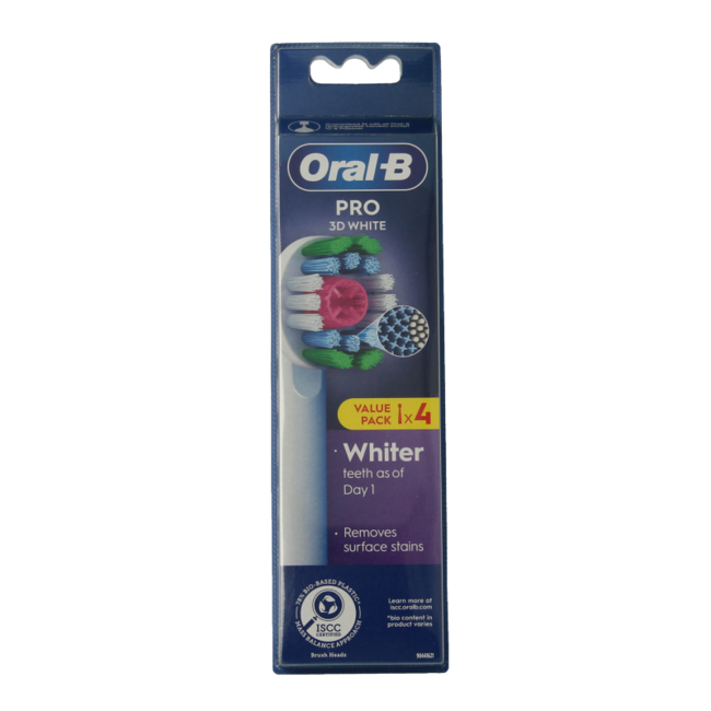 Oral B Opzetborstel 3D white 4 Stuks