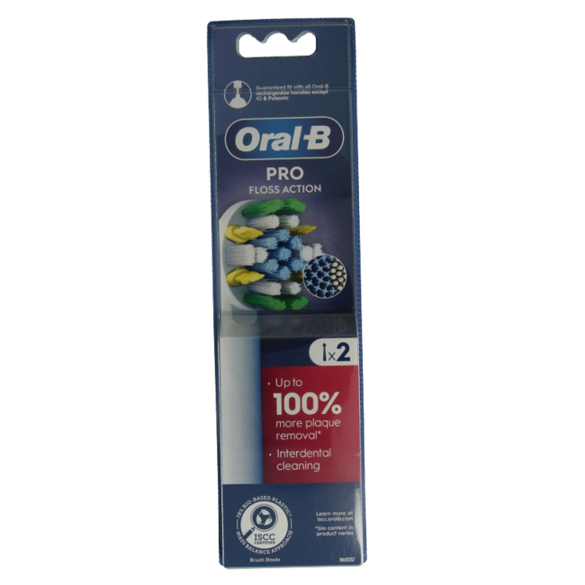Oral B Opzetborstel floss action 2 Stuks
