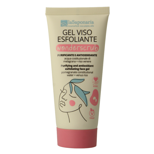 La Saponaria Wonderscrub exfoliating face gel 100 Milliliter