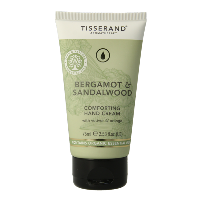 Tisserand Hand Cream Bergamot & Sandalwood 75 Millilitre
