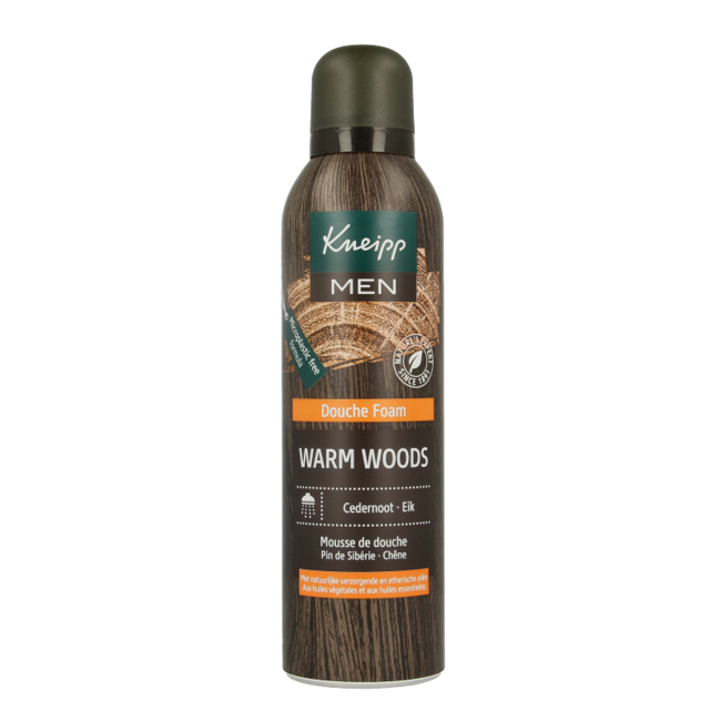 Pianka pod prysznic dla mężczyzn Kneipp Warm Woods, orzech cedrowy, 200 ml
