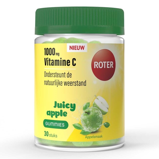 Roter Vitamin C 1000 mg Apfel-Gummis 30 Stück