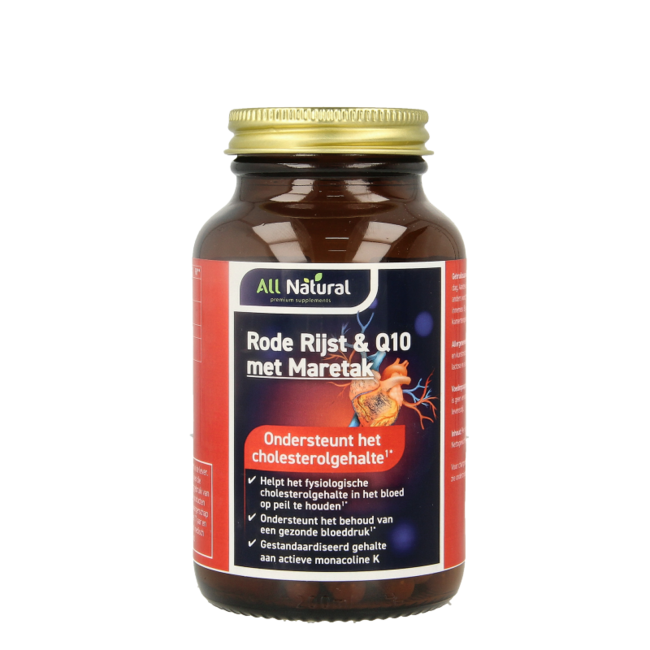 All Natural Rode rijst Q10 60mg 90 Vegetarische capsules