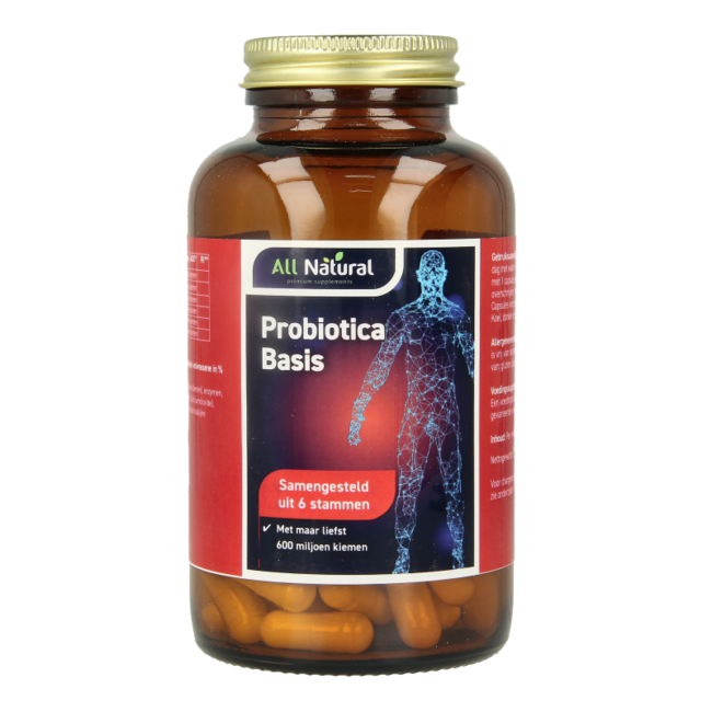 All Natural Probiotica basis 120 cápsulas vegetales