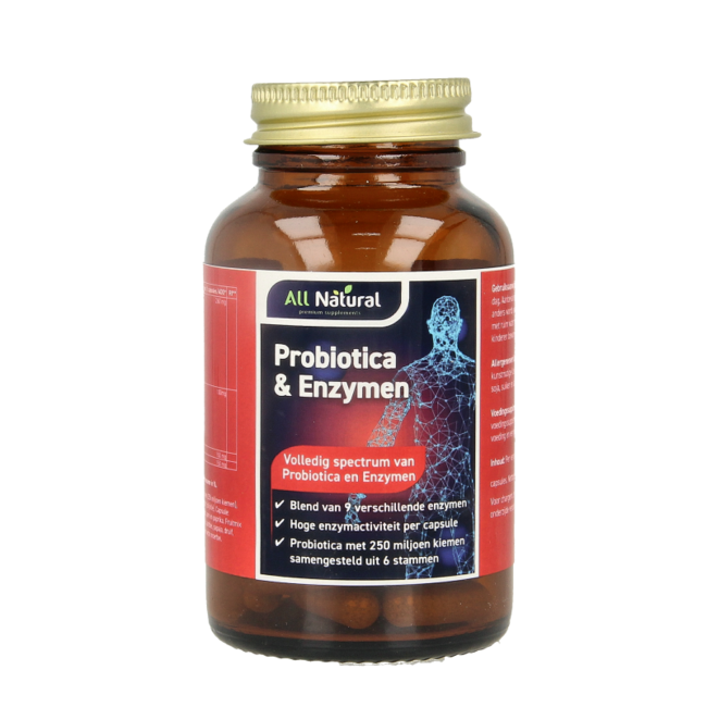 All Natural Probiotics & Enzymes 60 Vegetarian Capsules