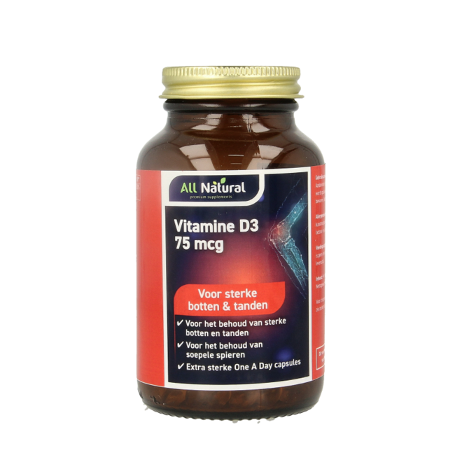 All Natural Vitamin D3 75mcg 30 Capsules