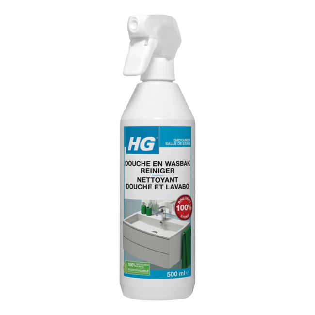 HG Dusch- und Waschbeckenreiniger 500 Milliliter