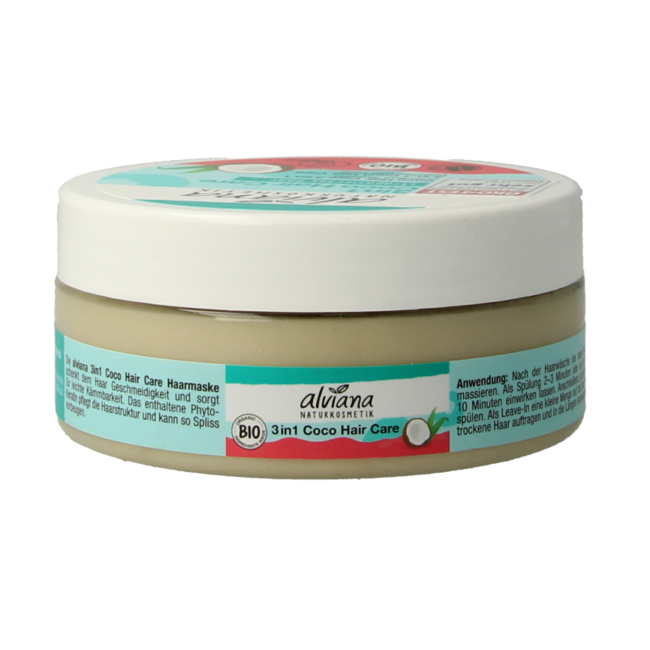 Mascarilla capilar 3 en 1 Alviana con aceite de coco 150 mililitros