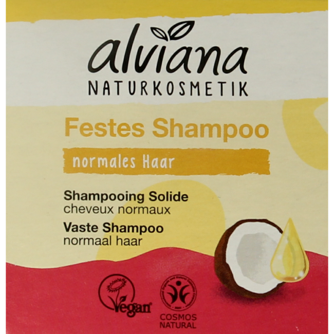 Shampoing solide Alviana pour cheveux normaux 60 g