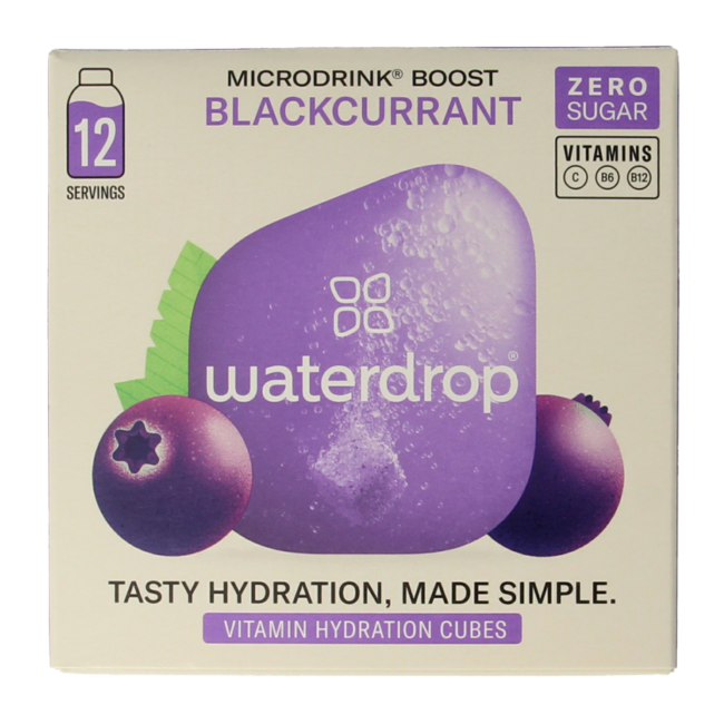 Microdrink boost blackcurrant effervescent tablets 12 pieces