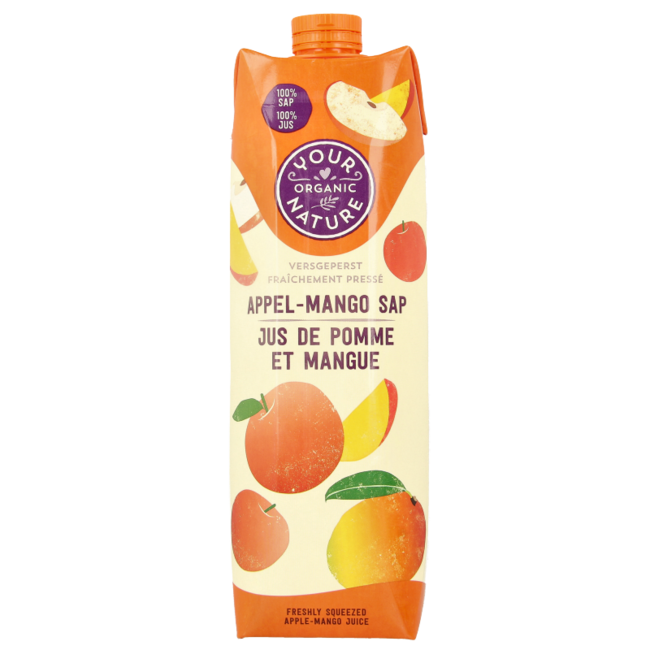 Your Organic Nature Zumo de manzana y mango ecológico 1 litro