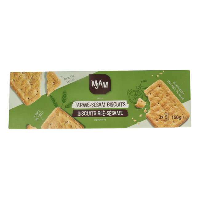Biscotti Mjam al Grano e Sesamo Biologici 150 Grammi