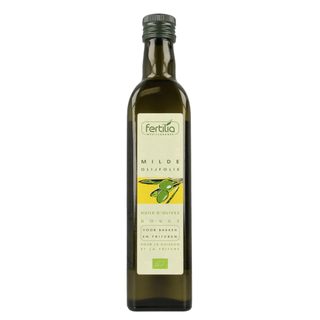 Huile d'olive douce pour cuisson et friture bio 500 ml
