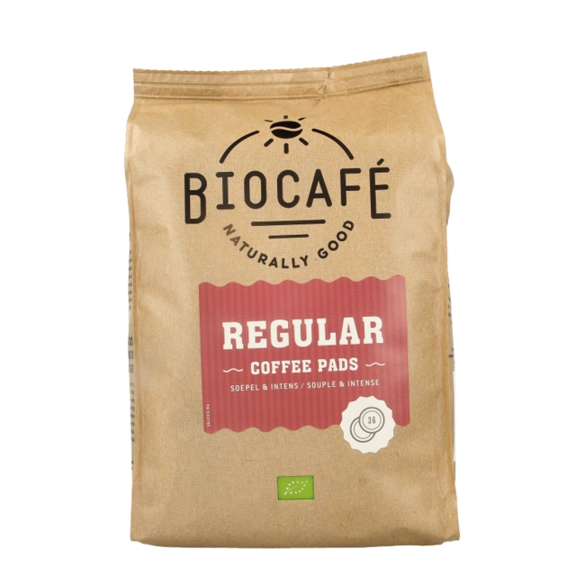 Cialde di Caffè Biologico Regolare, 36 Pezzi