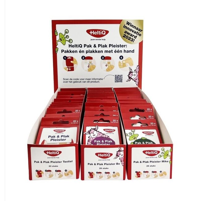 Présentoir combiné de pansements Heltiq Pak & plak, 1 présentoir