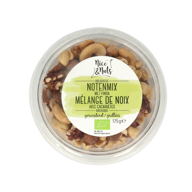 Nice & Nuts Mix di Frutta Secca con Arachidi Tostate Biologiche senza Sale Marino 175 Grammi