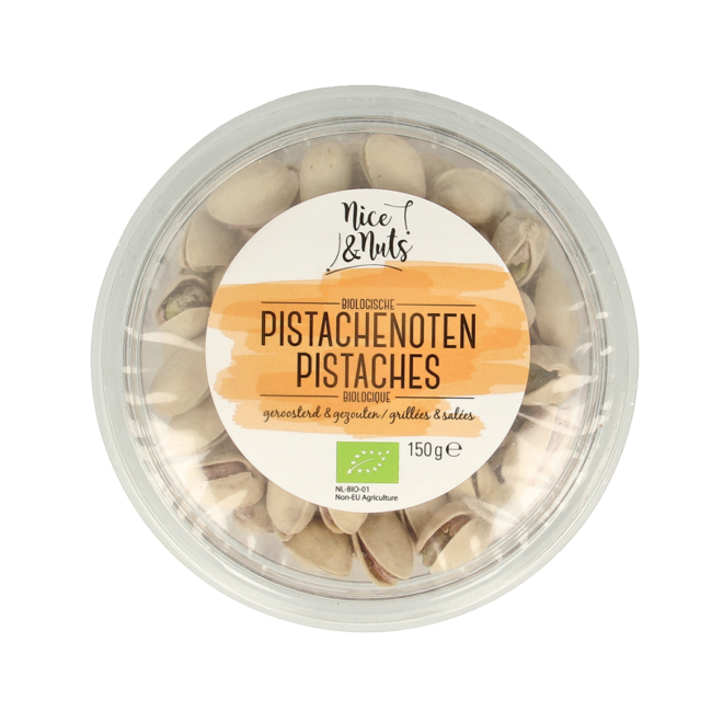 Nice & Nuts Pistacje w łupinie solone prażone bio 150 Gram