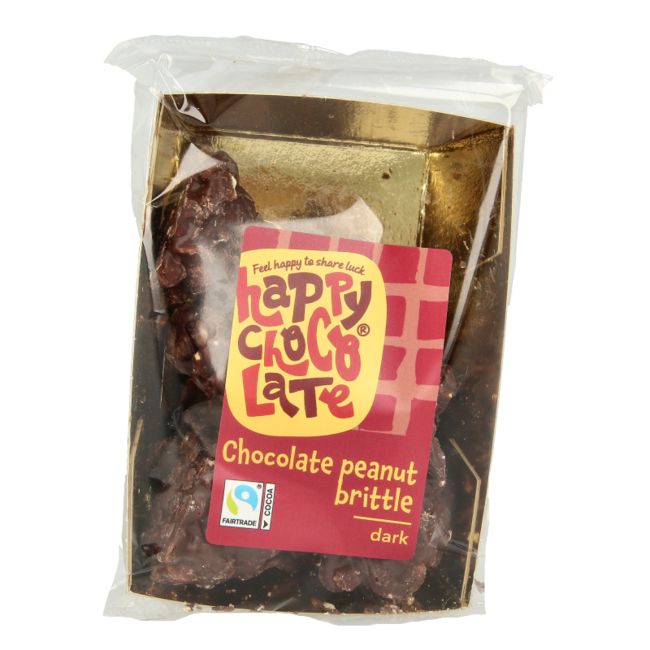 Rocas de chocolate negro con cacahuetes bio 150 g