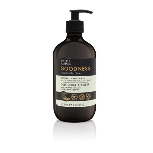 Goodness Oud, Cedar & Amber Hand Wash 500ml